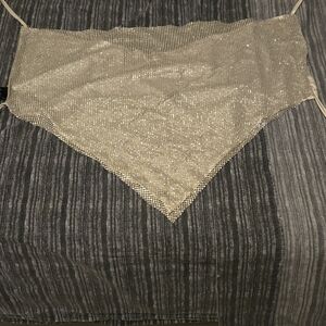 Rainbow Gold Mesh Crop Top